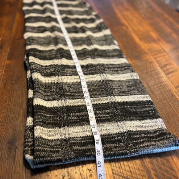 Black-Gray-White Ombre Large Infinity Scarf - Picture 6 of 9